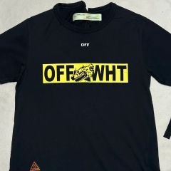 34【特別価格】OFF-WHITE ファイヤーテープTシャツ S（実寸L相当