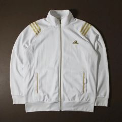 223〉adidas クロコダイル トラックジャケット ボタン 長袖シャツ 