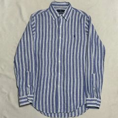 XLサイズ】ポロラルフローレン リネン100% シャツ ポニー刺繍
