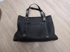 高島屋購入 オールド Burberry スエード レザー トート ノバチェック
