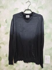 SELECT SHOP購入！穴あきダメージ加工クルーネックスウェット - メルカリ