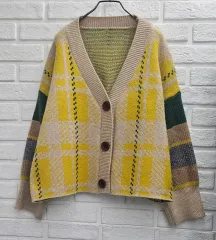A3898 オーバーサイズ ニット カーディガン