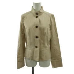 バーバリー ロンドン BURBERRY LONDON ジャケット 上着 38 ベージュ 無地 スタンドカラー 長袖 FCA13-190-42 /PP ■GY99