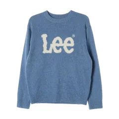 リー LEE 24FW BIG ロゴ ウール ニット セーター ライトブルーのサムネイル