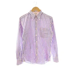 ポールスミス PAUL SMITH ワイシャツ 長袖 ロンドンストライプ  L パープル ピンク /ES ■GY17