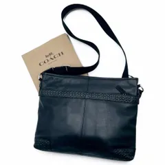 COACH コーチ レザー ショルダーバッグ ブラック 黒 本革 メッセンジャーバッグ A4収納可能 斜め掛け メンズ 紳士 正規品 真贋鑑定済み