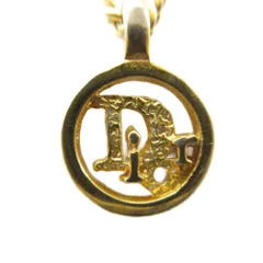 クリスチャンディオール Christian Dior ネックレス アクセサリー ペンダント トロッター ロゴ サークル ゴールド色 ■GY05 /MQ ■OH