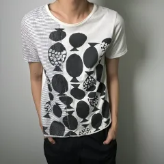 YOHJI YAMAMOTO ヨウジヤマモト Y's for living アシメントリー パッチワーク 半袖 Tシャツのサムネイル