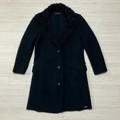 DIESEL ディーゼル KARA（カラ） ブークレ ウールコート ブラックのサムネイル