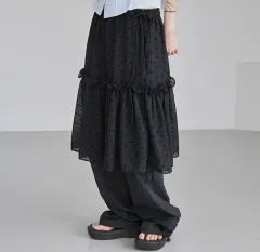 バイナリーワン ジェフ リー ドット フリル スカート レイヤード スカートのサムネイル
