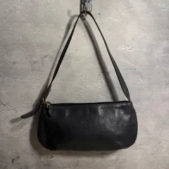 ✨Q5-935 IL BISONTE イルビゾンテ レザー ショルダーバッグ ネイビー 本革 ワンショルダー 三日月型✨