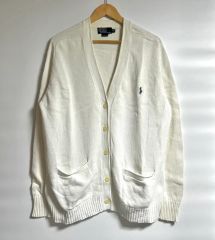 90s Polo by Ralph Lauren コットンカーディガン 白 M | Mercari