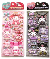 サンリオ マイメロディ クロミ マイコーディネートシール 2枚セット 立体 ラメ入り 着せ替えシール