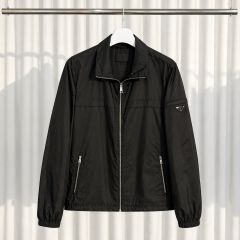 prada 12ss スタッズブルゾン プラダ ライトブルー スイングトップ 