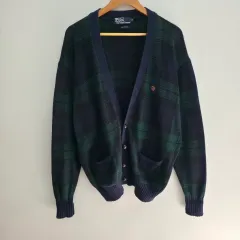 XL ポロ ラルフローレン チェック カーディガン