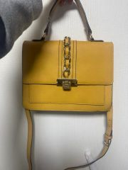 ERMANNO SCERVINO ハンドバッグ イエロー 2way ショルダー - メルカリ