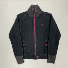 ヴィンテージ PUMA プーマ シボリ ハイネック コットン ジップアップのサムネイル