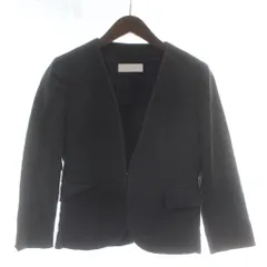 ボールジー BALLSEY トゥモローランド ノーカラージャケット 背抜き 38 紺 ネイビー /XZ ■GY60