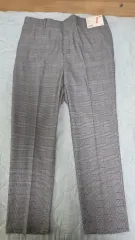 UNIQLO ユニクロ レディース チェック スラックス グレー XL (新品)