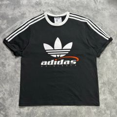 アディダス アディカラー ゲーム シャツ 黒白 ブラック 2XL サッカー
