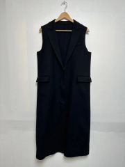 【極美品】Y's ロングワンピース　ブラック　ベスト　ジレ 極美品 ワイズ Y's 18SS ロングジレ ベスト ワンピース ブラック