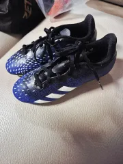 アディダス サッカーシューズ 青色 スタッズシューズ クリーニング済