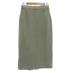 グリーンレーベルリラクシング ユナイテッドアローズ green label relaxing 美品 タイトスカート F イージー ミモレ ロング 緑 グリーン /AE ■GY53