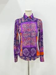 美品 ETRO エトロ ペイズリー柄 長袖シャツ 洗える 40 イタリア製 綿