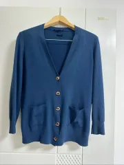 (ほぼ新品) Tommy Hilfiger トミーヒルフィガー ブルー カーディガン