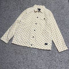 VANS チェッカーフラッグ ノーカラージャケット M 黒 黄色 - メルカリ