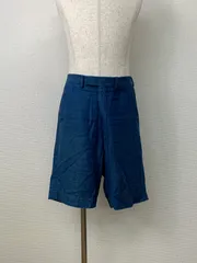 UMIT BENAN ハーフパンツ ネイビー インディゴ風 ハイウエスト 春夏 メンズのサムネイル