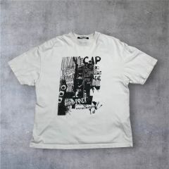 美品】ZUCCa グラフィック ロゴ プリント Tシャツ 白 M 一回着用 