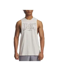 アンダーアーマー メンズ トップス タンクトップ グラフィック Under Armour Mens Project Rock Iron Graphic Tank Stone Black ブラック