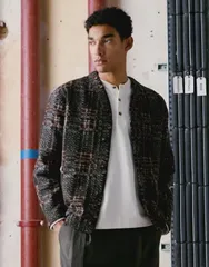 トップマン メンズ アウター カーディガン ウール Topman wool mix textured check cardigan BROWN ブラウンのサムネイル