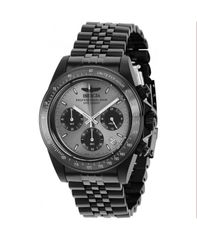 [Free Shipping] Invicta Men's Watch Accessory Mens 36737 Speedway Quartz Chronograph Black Grey Dial Watch Black