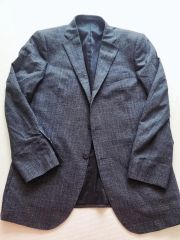 美品】タリアトーレ テーラードジャケット ネイビー シルク リネン