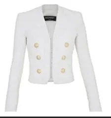 BALMAIN バルマン 白 ツイード ジャケット 34のサムネイル