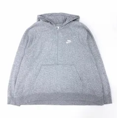105 NIKE オーバーサイズ グレー 起毛 ハーフジップアップ フーディーのサムネイル