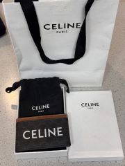 美品希少カラー セリーヌ トリオンフ ウォレット 財布 グリーンクレイ