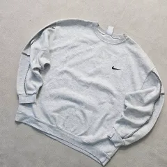 M NIKEロゴ 白 スウェット 0326Y