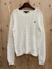 ポロ ラルフローレン ケーブル ニット 白