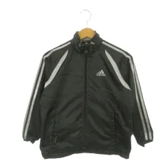 アディダス adidas CLIMA PROOF ジャージ ジャケット スタンドカラー スポーツウェア 子ども服（男の子用） 130 黒 ブラック /AH6 ■GY70