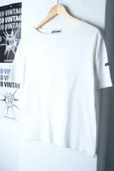 W(S-M) セントジェームス 半袖 Tシャツ 白 無地 限定モデル -18605