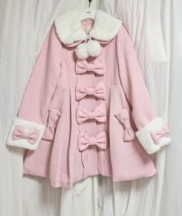 ベイビーザスターズシャインブライト BABY ファー付きコート ピンク