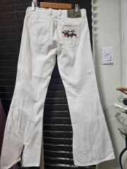 MissMe Flare Denim White Y2K - メルカリ