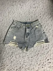 ヴィンテージ ダメージ デニム ショートパンツ ハーフパンツ