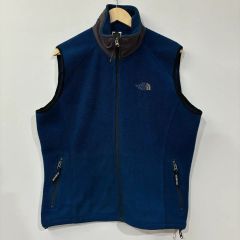 ノースフェイス WINDSTOPPER フリースベスト 青 黒 - メルカリ