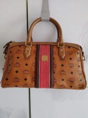 MCM エムシーエム ヴィセトス 2way ミニボストン ネイビー 白 - メルカリ
