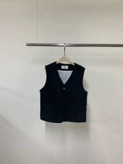 THOM BROWNE ノースリーブ ポロシャツ ネイビー - メルカリ