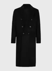 81万円 ALLSAINTS オールセインツ Campo ダブル ロングコート ブラック 38 (M/L)のサムネイル